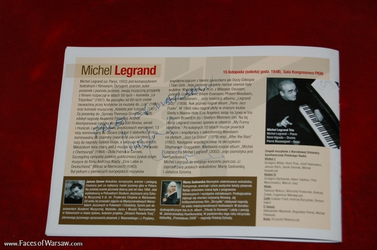 Faces of Warsaw - Michel Legrand at 50 year's Jazz Jamboree