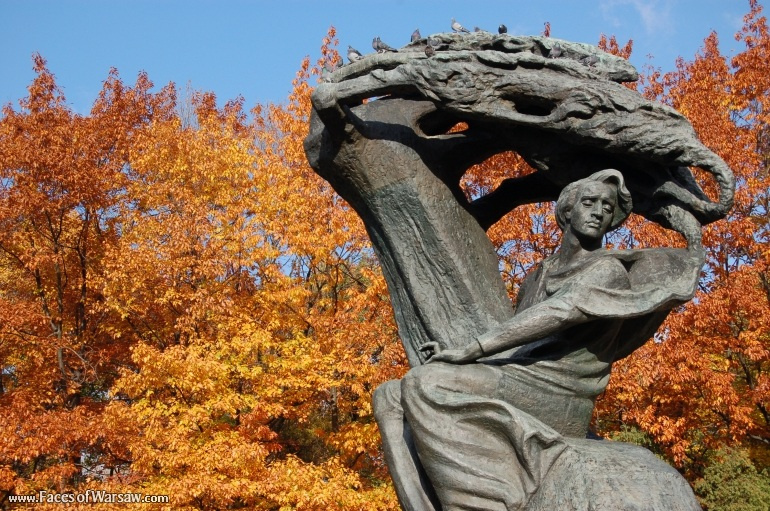 Faces of Warsaw - Chopin Monument in Autumn
