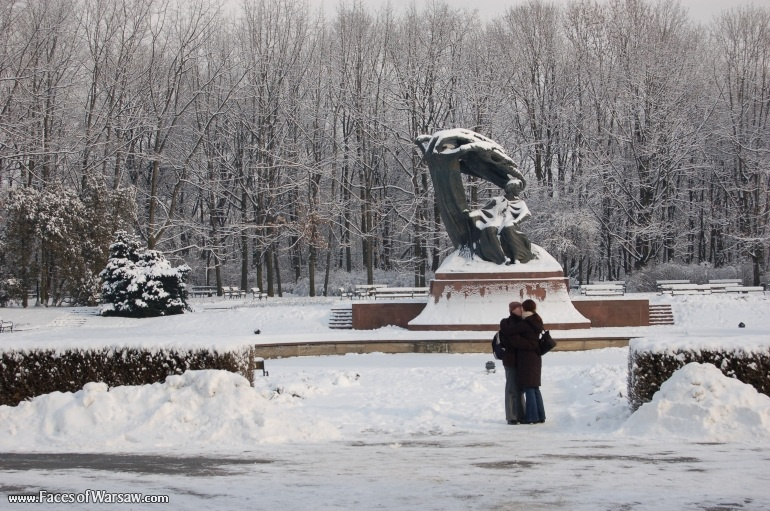 Faces of Warsaw - Chopin Monument in Winter