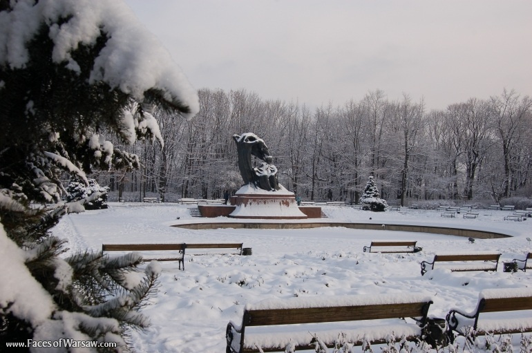 Faces of Warsaw - Chopin Monument in Winter