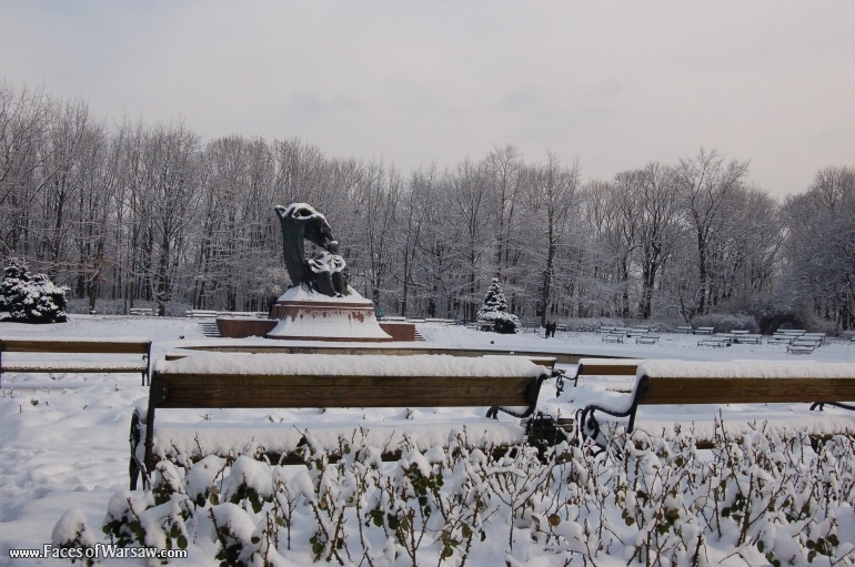 Faces of Warsaw - Chopin Monument in Winter