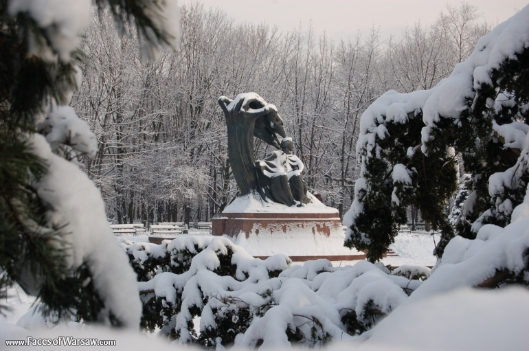 Faces of Warsaw - Chopin Monument in Winter