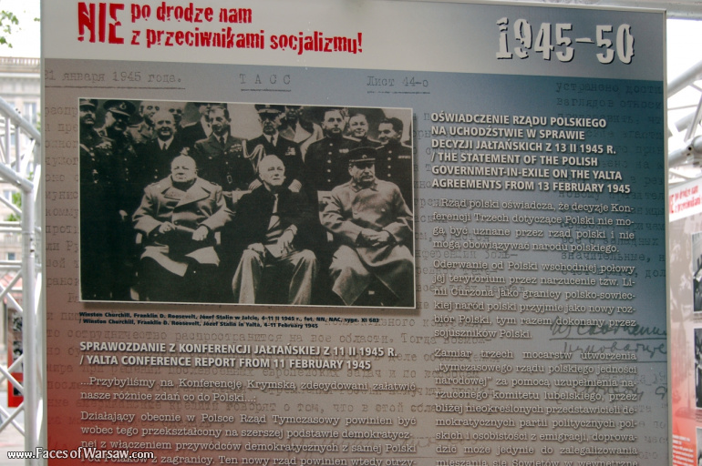 Faces of Warsaw - "We go separate ways with the oponents of socialism!", Konstytucji Square, 2009
