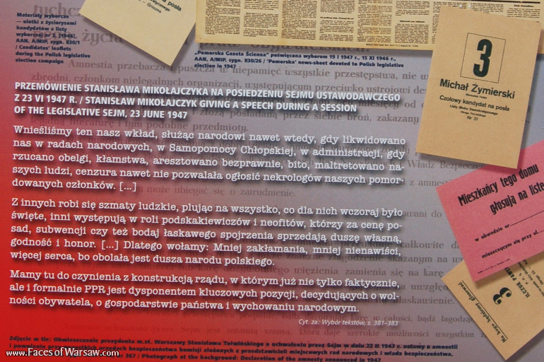 Faces of Warsaw - "We go separate ways with the oponents of socialism!", Konstytucji Square, 2009