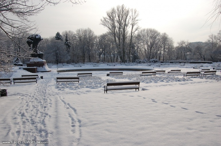 Faces of Warsaw - Chopin Monument in Winter