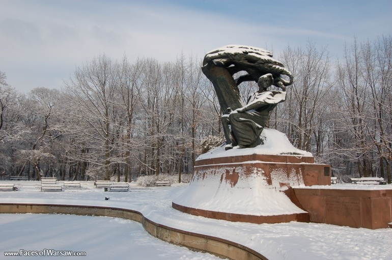 Faces of Warsaw - Chopin Monument in Winter