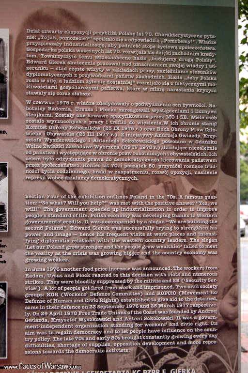 Faces of Warsaw - "We go separate ways with the oponents of socialism!", Konstytucji Square, 2009