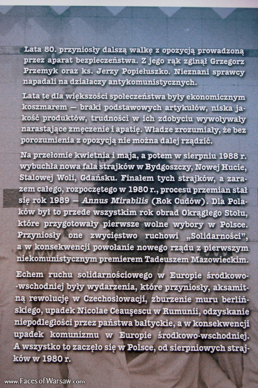 Faces of Warsaw - "We go separate ways with the oponents of socialism!", Konstytucji Square, 2009