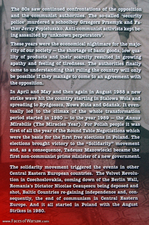 Faces of Warsaw - "We go separate ways with the oponents of socialism!", Konstytucji Square, 2009