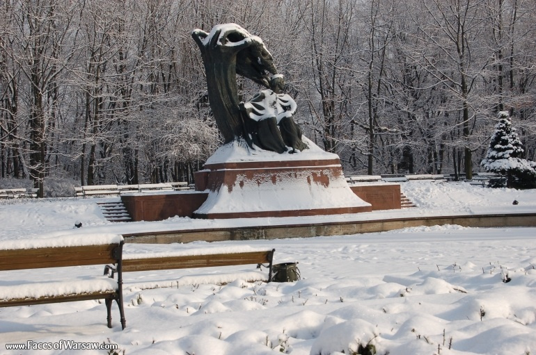 Faces of Warsaw - Chopin Monument in Winter