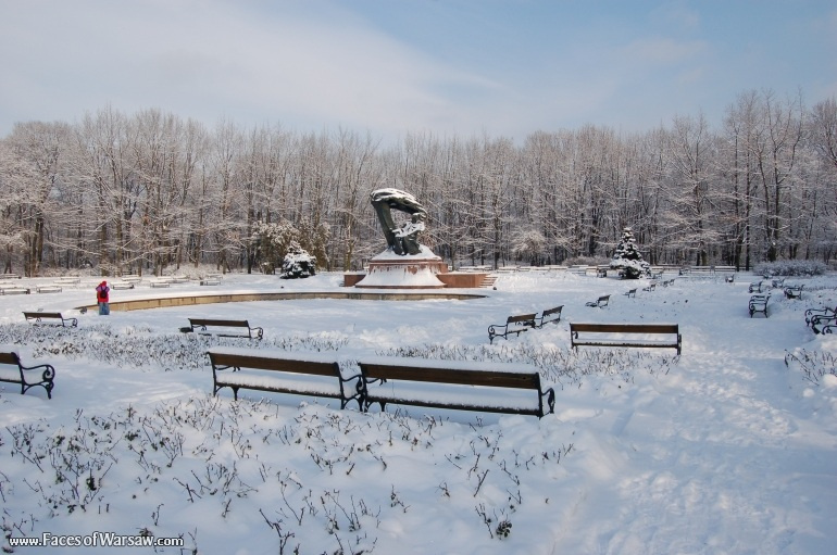 Faces of Warsaw - Chopin Monument in Winter