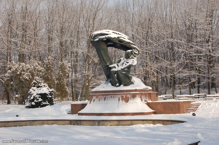 Faces of Warsaw - Chopin Monument in Winter
