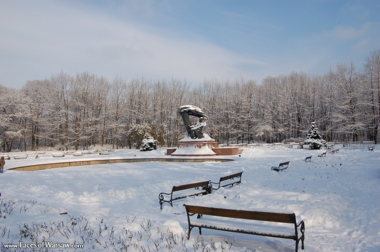Faces of Warsaw - Chopin Monument in Winter