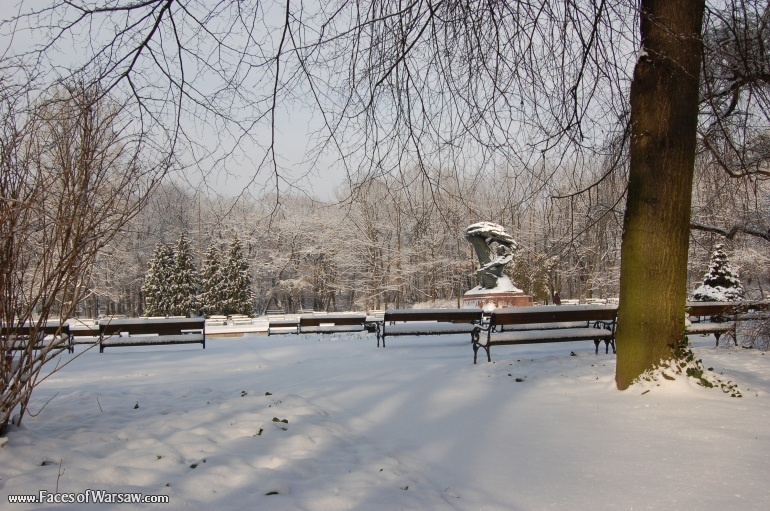 Faces of Warsaw - Chopin Monument in Winter