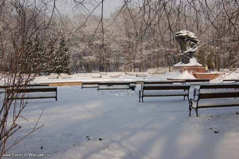 Faces of Warsaw - Chopin Monument in Winter