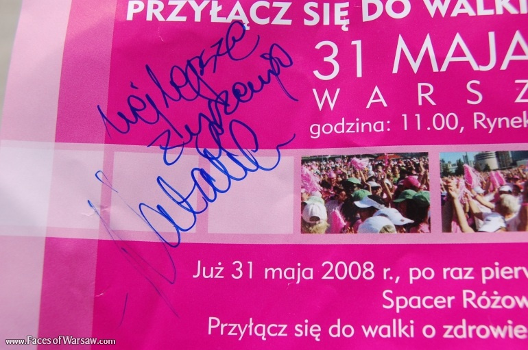 Faces of Warsaw - Natalia Kukulska at Pink Ribbon Walk 2008